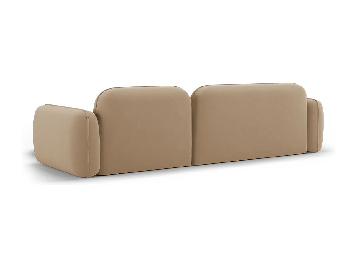 Cosmopolitan Design - Modulaire hoekbank rechts "Sydney" 4 zitplaatsen, Flueel, Zand - 275x165x70cm