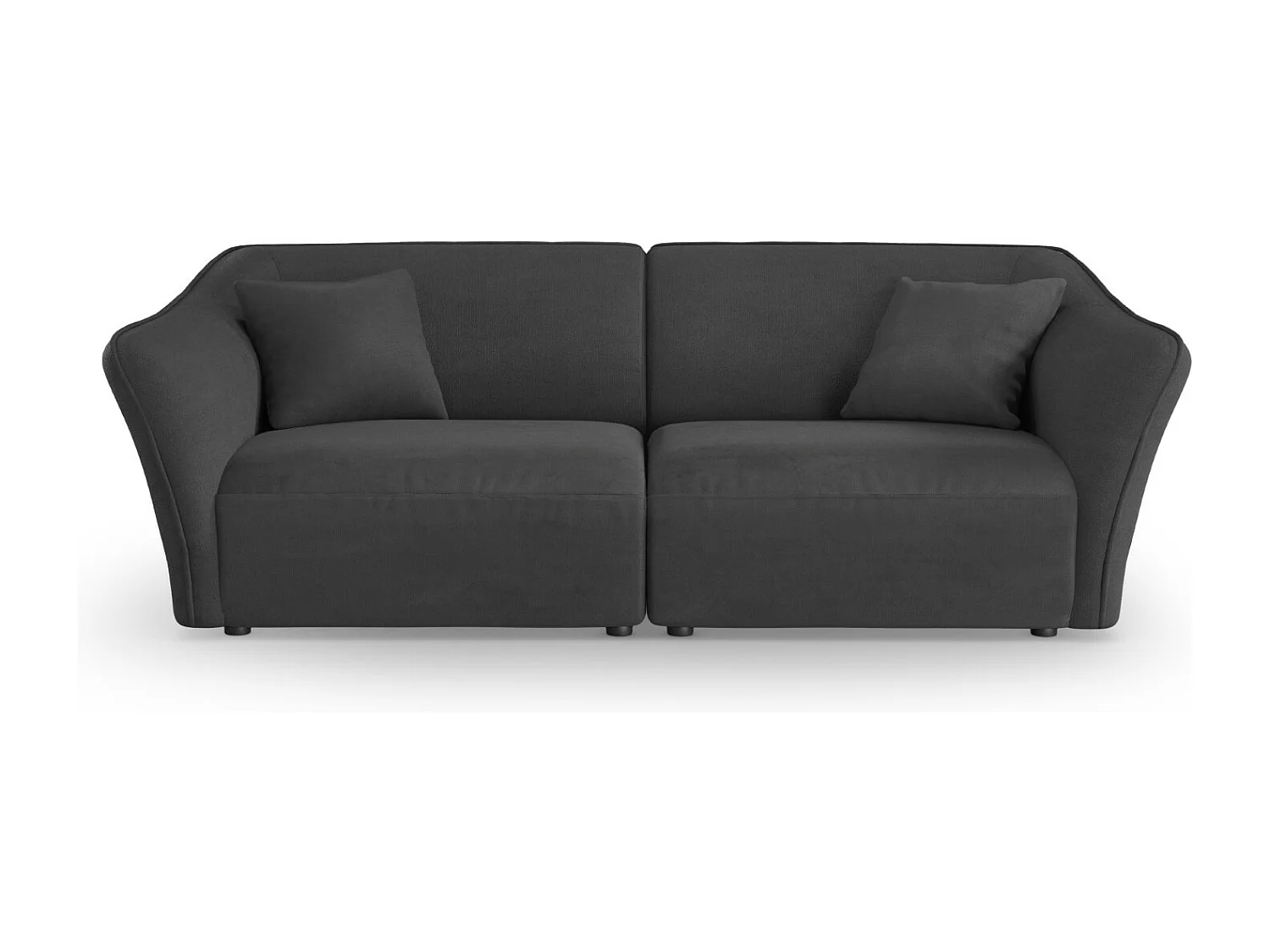 Cosmopolitan Design - Modulaire bank "Tokyo" 3 zitplaatsen, Boucle, Grafiet - 206x102x79cm