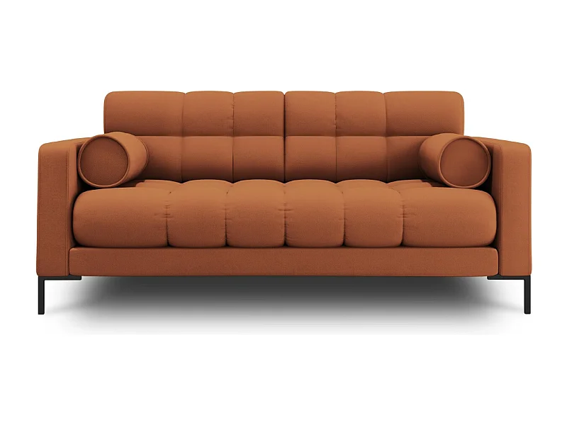 Cosmopolitan Design - Canapé "Bali" 2 places en tissu structurel brique - 152x92x75cm