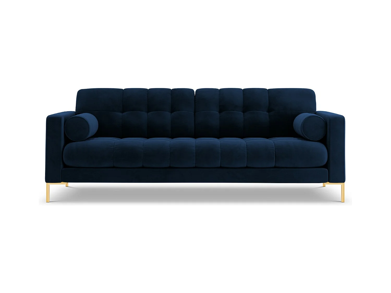 Cosmopolitan Design - Canapé "Bali" 3 places en velours bleu roi - 177x92x75cm