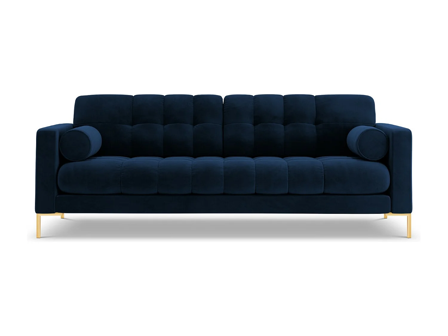 Cosmopolitan Design - Canapé "Bali" 3 places en velours bleu roi - 177x92x75cm