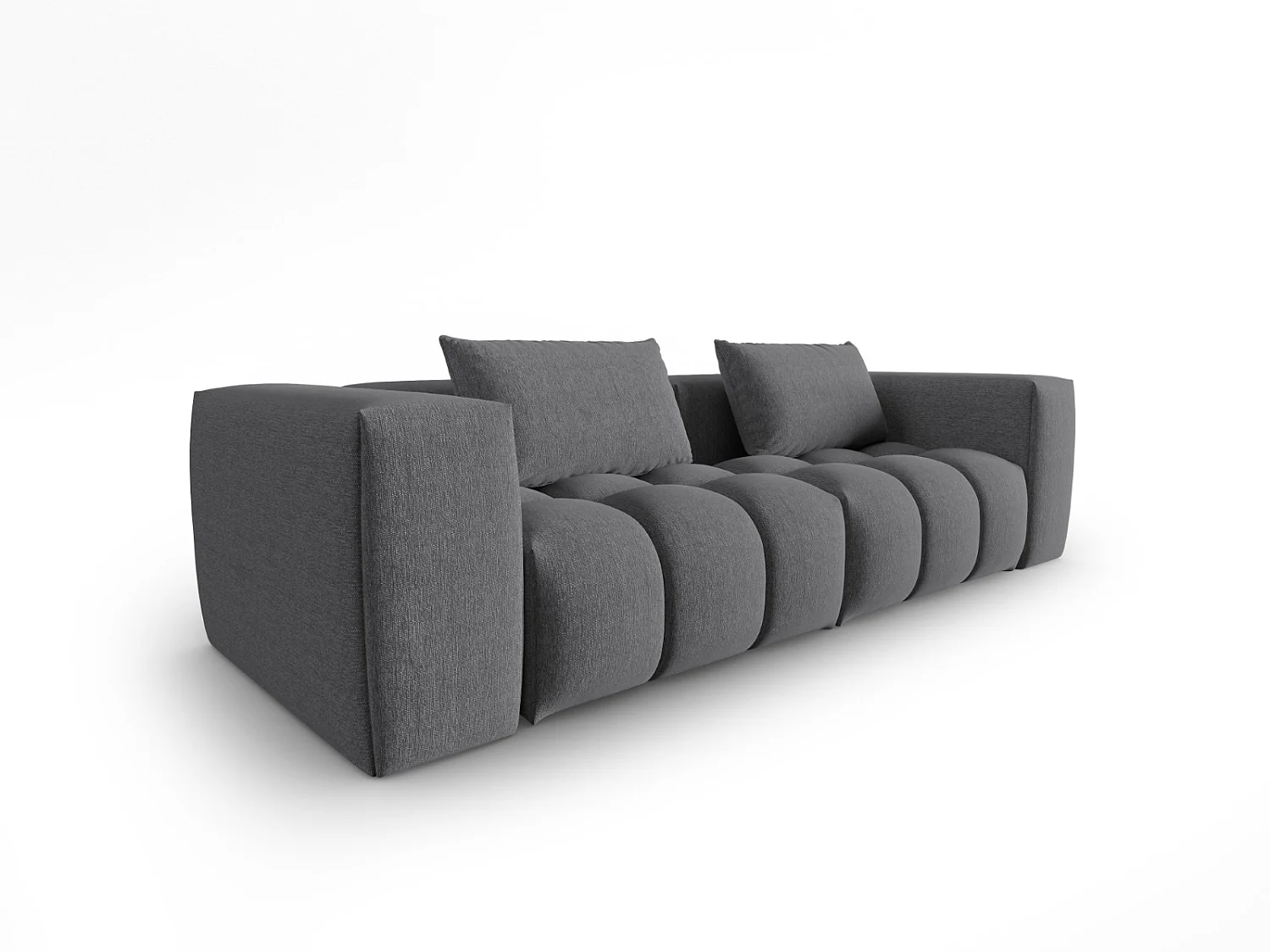 CXL by Christian Lacroix - 3-Sitzer modulares Sofa "Lorella" Sitzer aus strukturiertem Stoff grau - 230x85x70cm