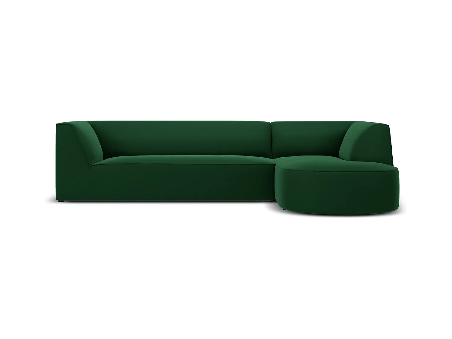 CXL by Christian Lacroix - Rechter hoekbank "Charles" 4 zitplaatsen, Flueel, Groente - 273x180x69cm
