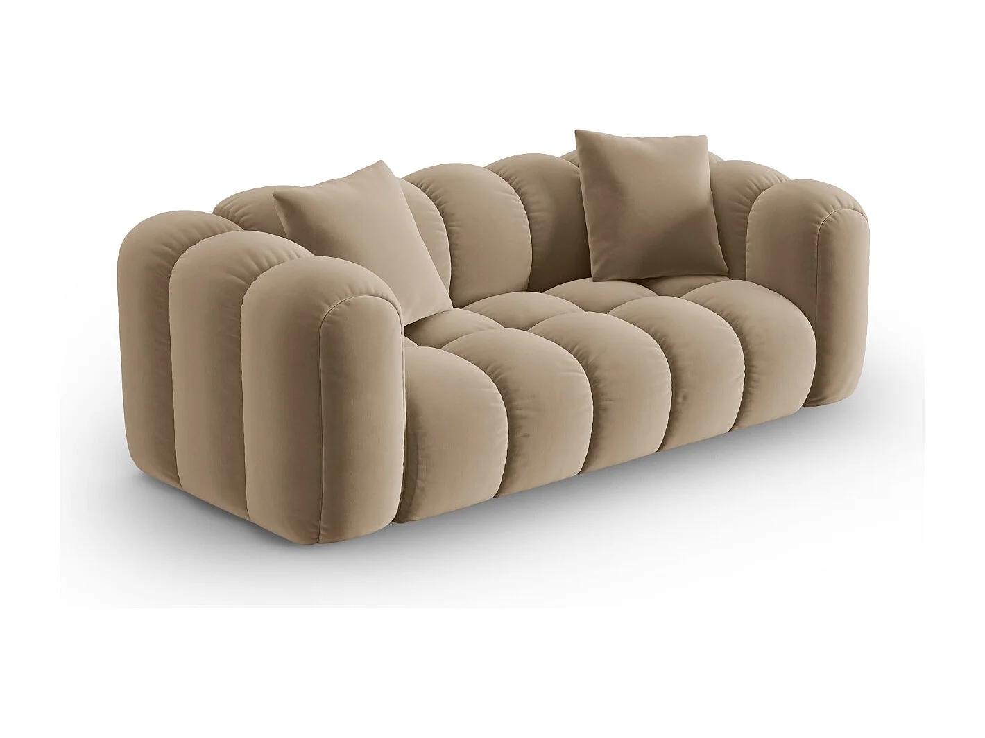 CXL by Christian Lacroix - Sofa, "Clotilde" 2 miejsca welur, piasek - 208x94x70cm