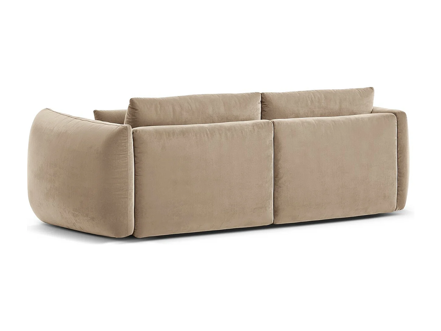 CXL by Christian Lacroix - Canapé modulable "Maurie" 3 places en velours beige amande - 224x107x90cm