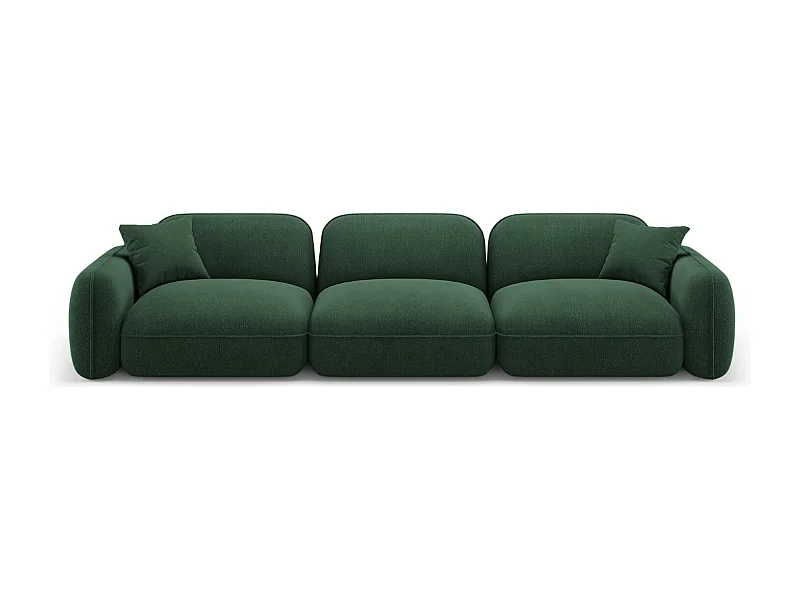 CXL by Christian Lacroix - Sofa modułowa, "Lucien" 4 miejsca welur, zielony - 320x90x70cm