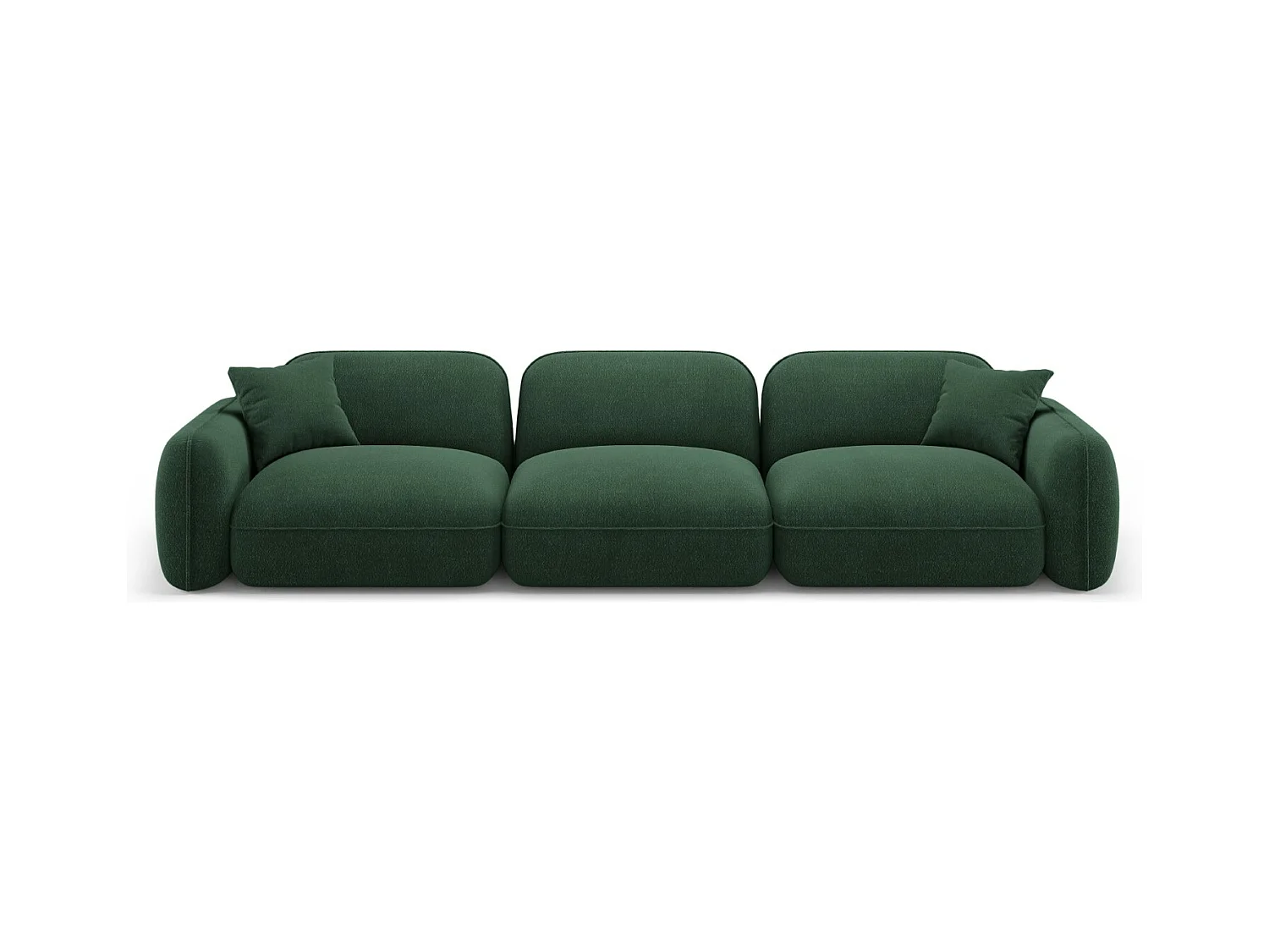 CXL by Christian Lacroix - Modulaire bank "Lucien" 4 zitplaatsen, Flueel, Groente - 320x90x70cm