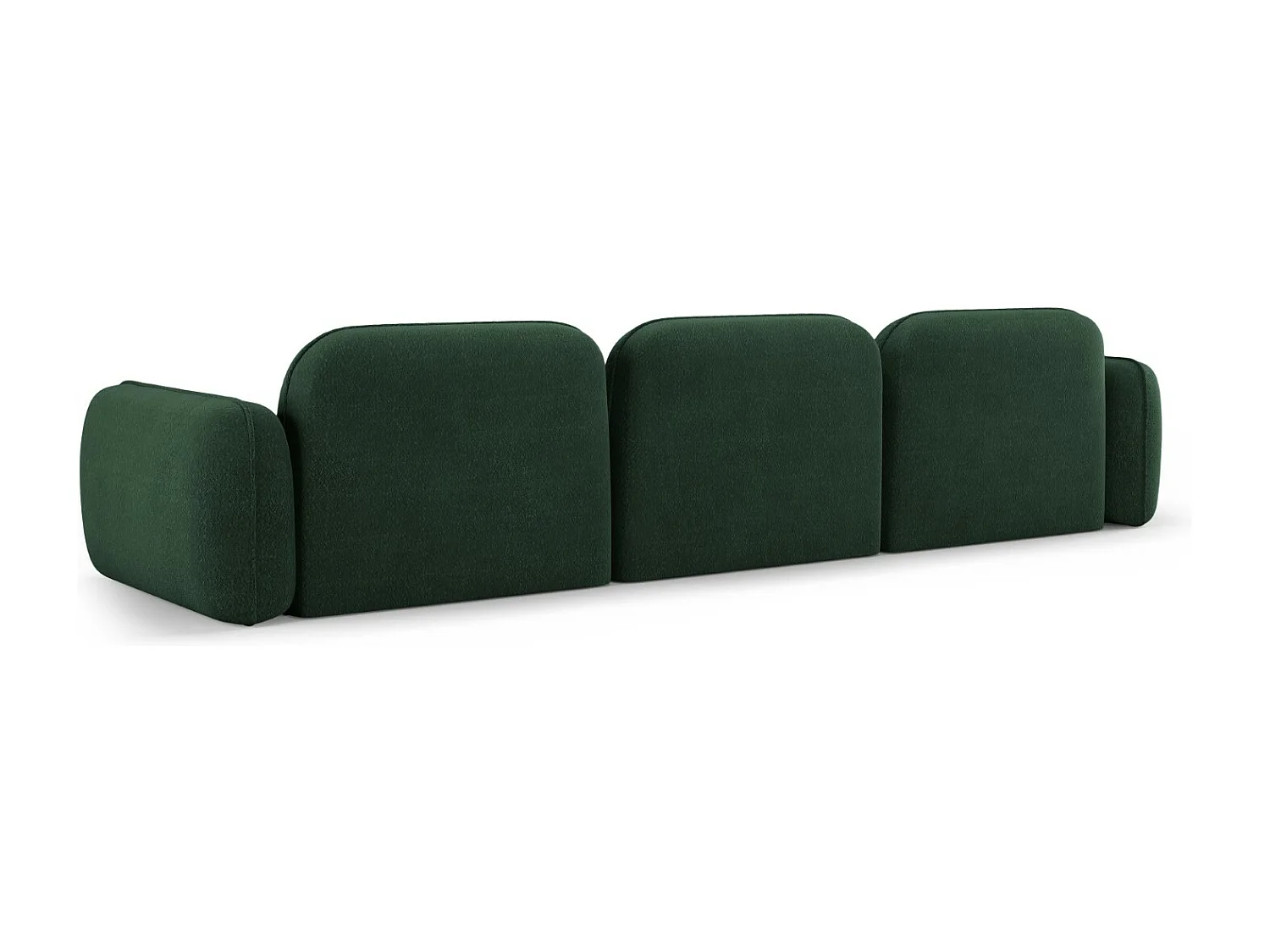 CXL by Christian Lacroix - Sofá modular "Lucien" 4 lugares em veludo verde - 320x90x70cm