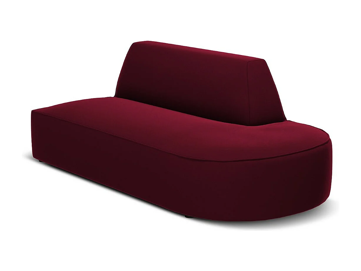 CXL by Christian Lacroix - Sofa modułowa bok prawy, "Charles" 2 miejsca welur, czerwony - 181x93x69cm