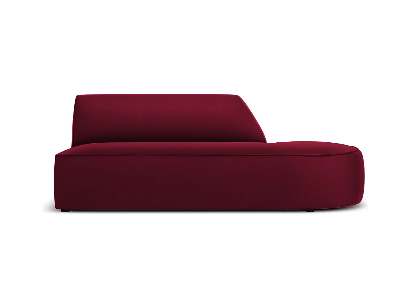 CXL by Christian Lacroix - Canapé modulable droit "Charles" 2 places en velours rouge - 181x93x69cm