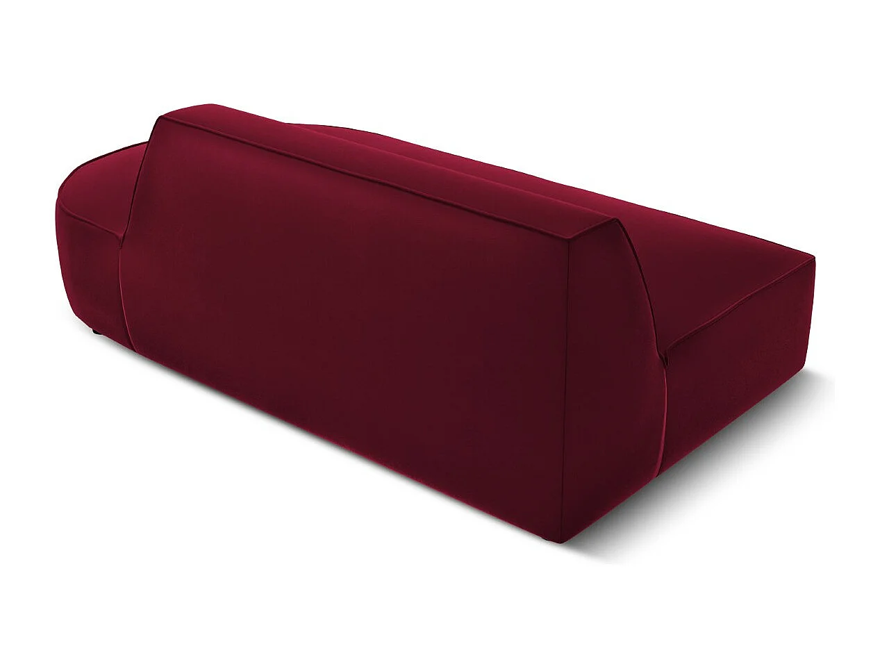 CXL by Christian Lacroix - Sofá modular direito "Charles" 2 lugares em veludo vermelho - 181x93x69cm