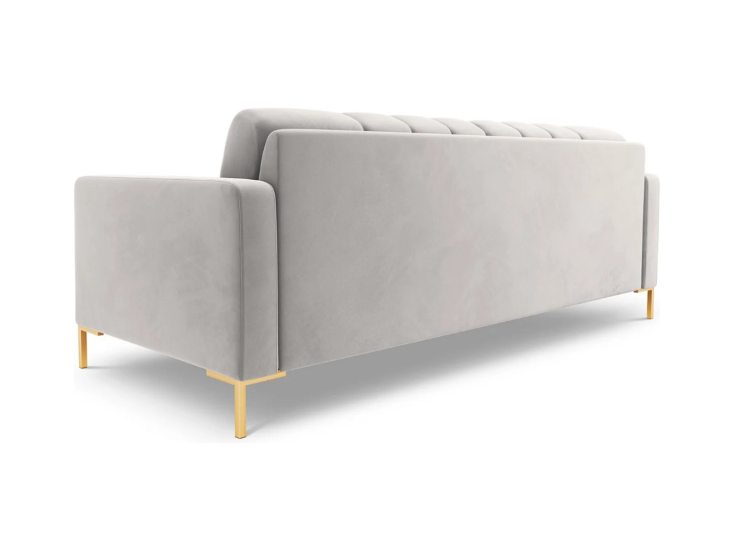Cosmopolitan Design - Divano "Bali" 3 posti in velluto argento - 177x92x75cm