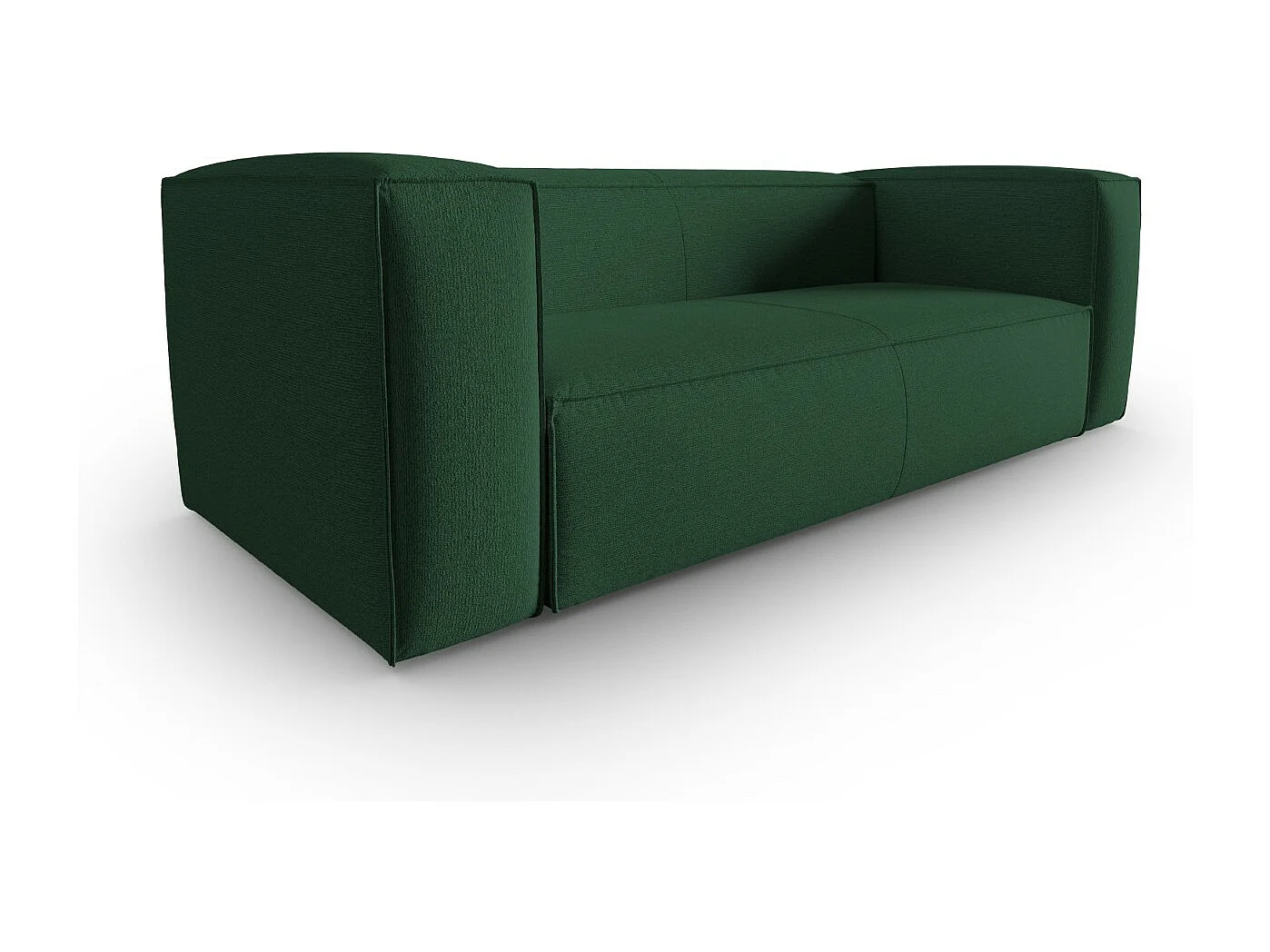Cosmopolitan Design - 3-Sitzer Sofa "Mackay" aus strukturiertem Samt grün - 200x94x73cm
