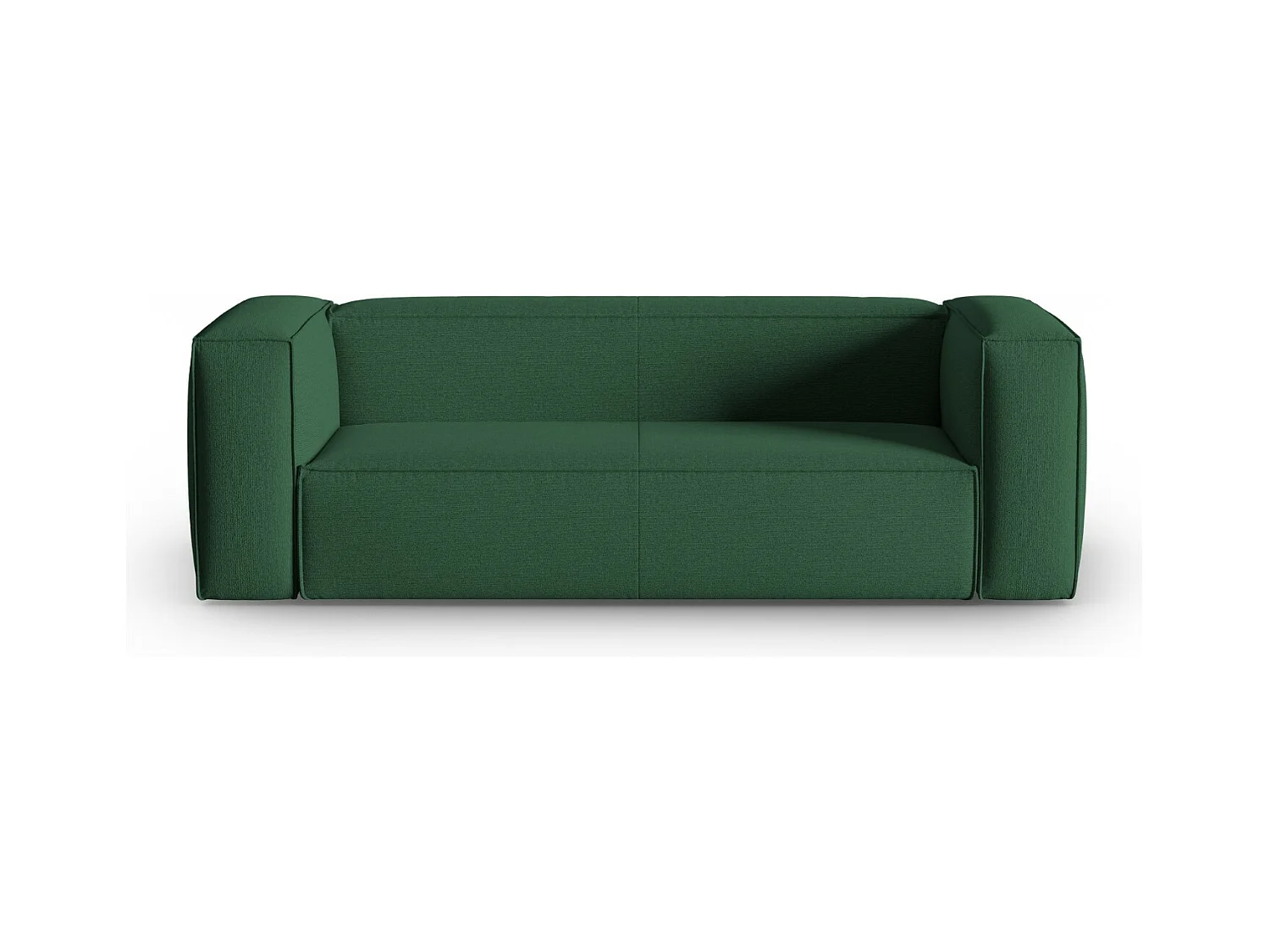Cosmopolitan Design - Bank "Mackay" 3 zitplaatsen, Gestructureerd fluweel, Groente - 200x94x73cm