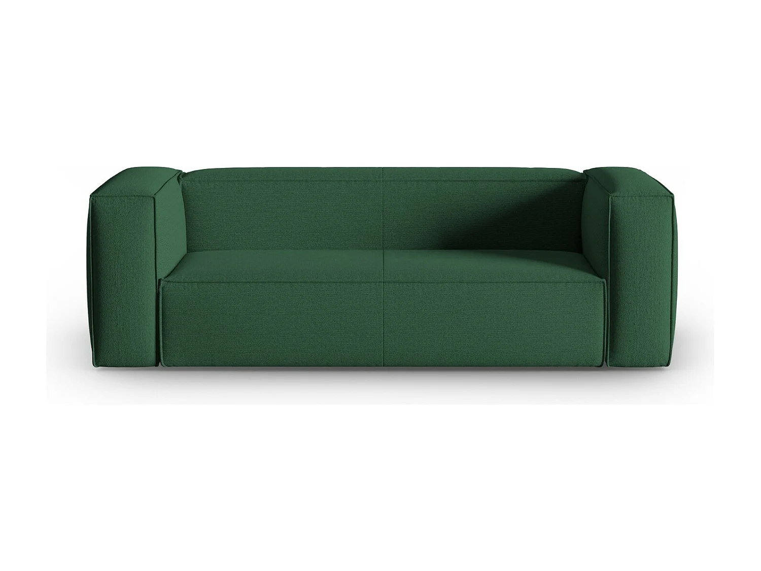Cosmopolitan Design - Bank "Mackay" 3 zitplaatsen, Gestructureerd fluweel, Groente - 200x94x73cm