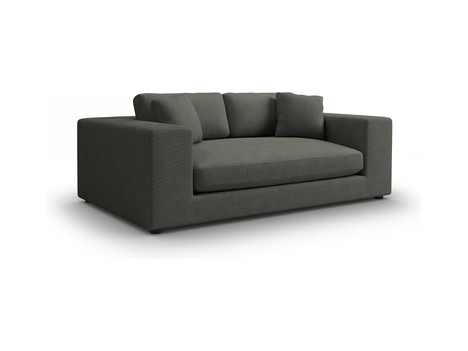 CXL by Christian Lacroix - Bank "Tendance" 3 zitplaatsen, Ribfluwelen, Donkergrijs - 220x122x72cm