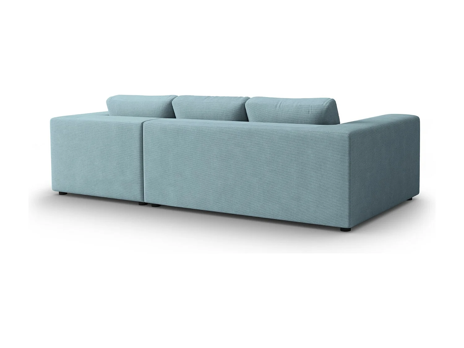 CXL by Christian Lacroix - 5-Sitzer Ecksofa rechts "Tendance" Sitzer aus Cord hellblau - 282x174x72cm