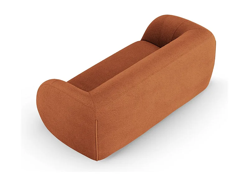 Cosmopolitan Design - Bank "Essen" 2 zitplaatsen, Boucle, Bruin - 210x95x86cm