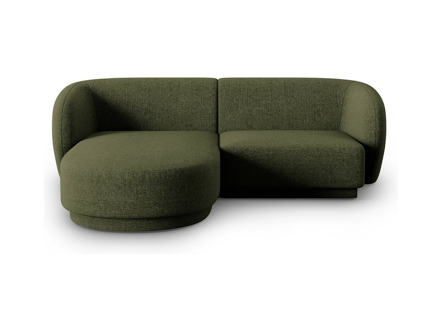 CXL by Christian Lacroix - Modulaire hoekbank links "Lionel" 3 zitplaatsen, Chenille, Heide Groen - 188x155x74cm