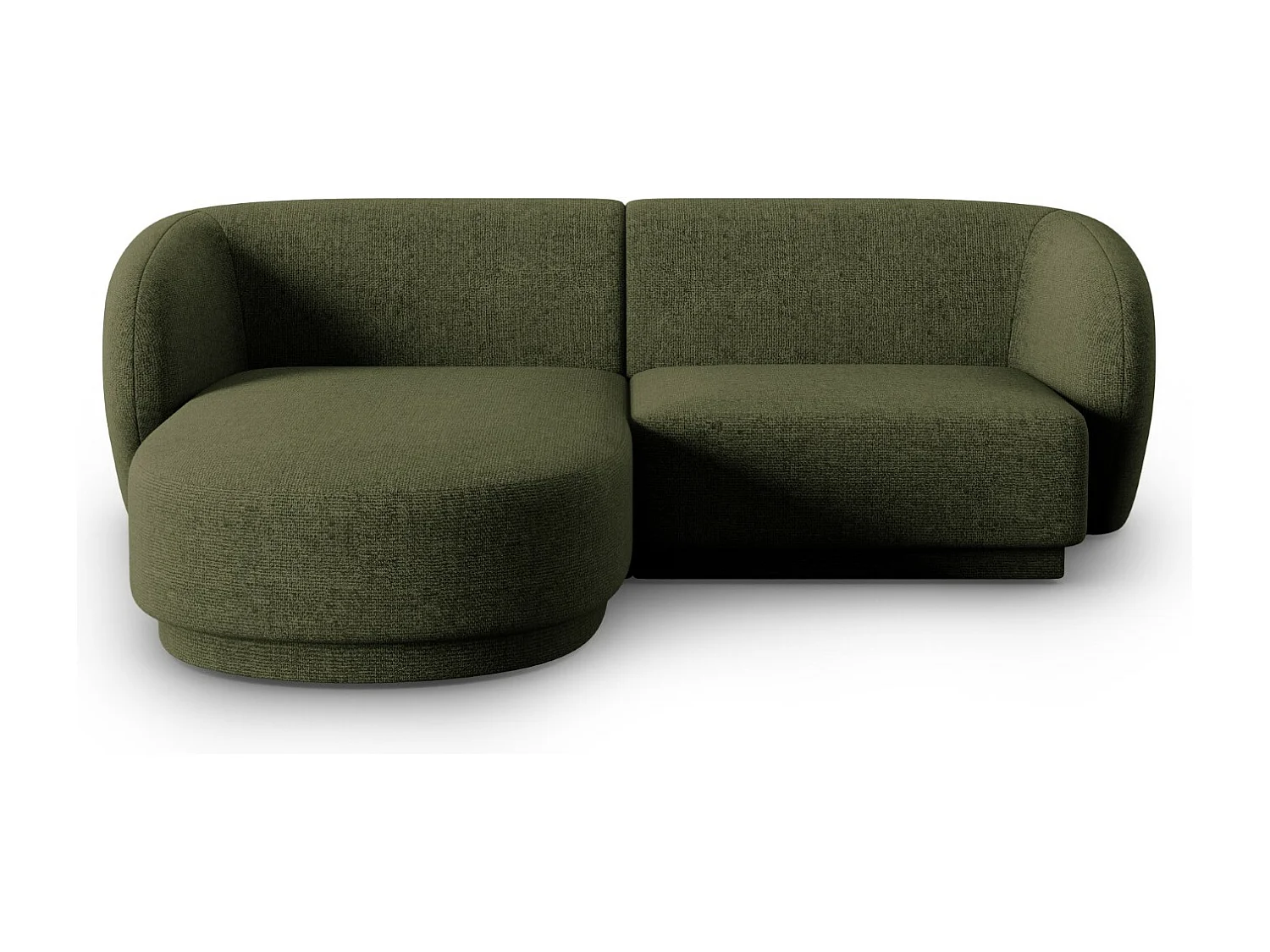 CXL by Christian Lacroix - Modulaire hoekbank links "Lionel" 3 zitplaatsen, Chenille, Heide Groen - 188x155x74cm