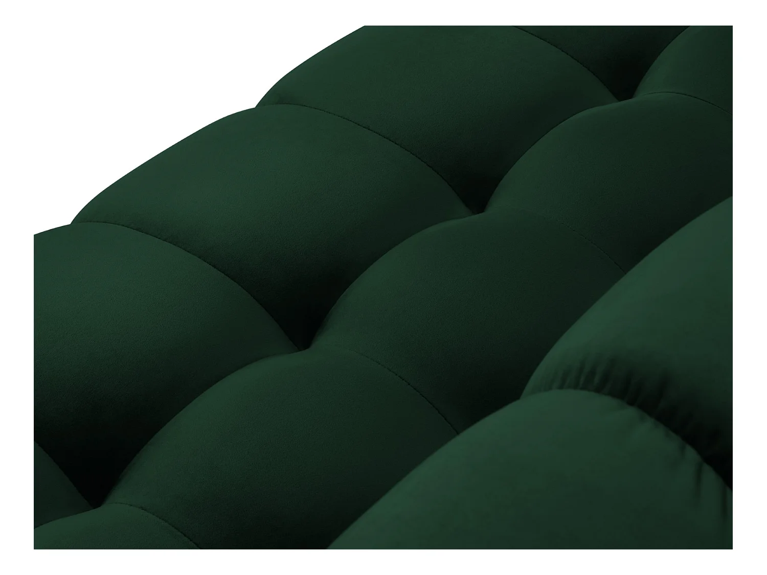 Cosmopolitan Design - Panoramische bank "Bali" 7 zitplaatsen, Flueel, Flessengroen - 383x185x75cm