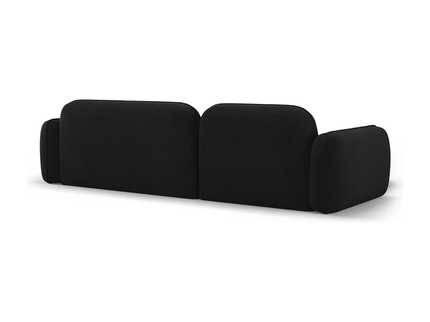 CXL by Christian Lacroix - Sofá modular de canto esquerdo "Lucien" 4 lugares em veludo carvão - 275x165x70cm