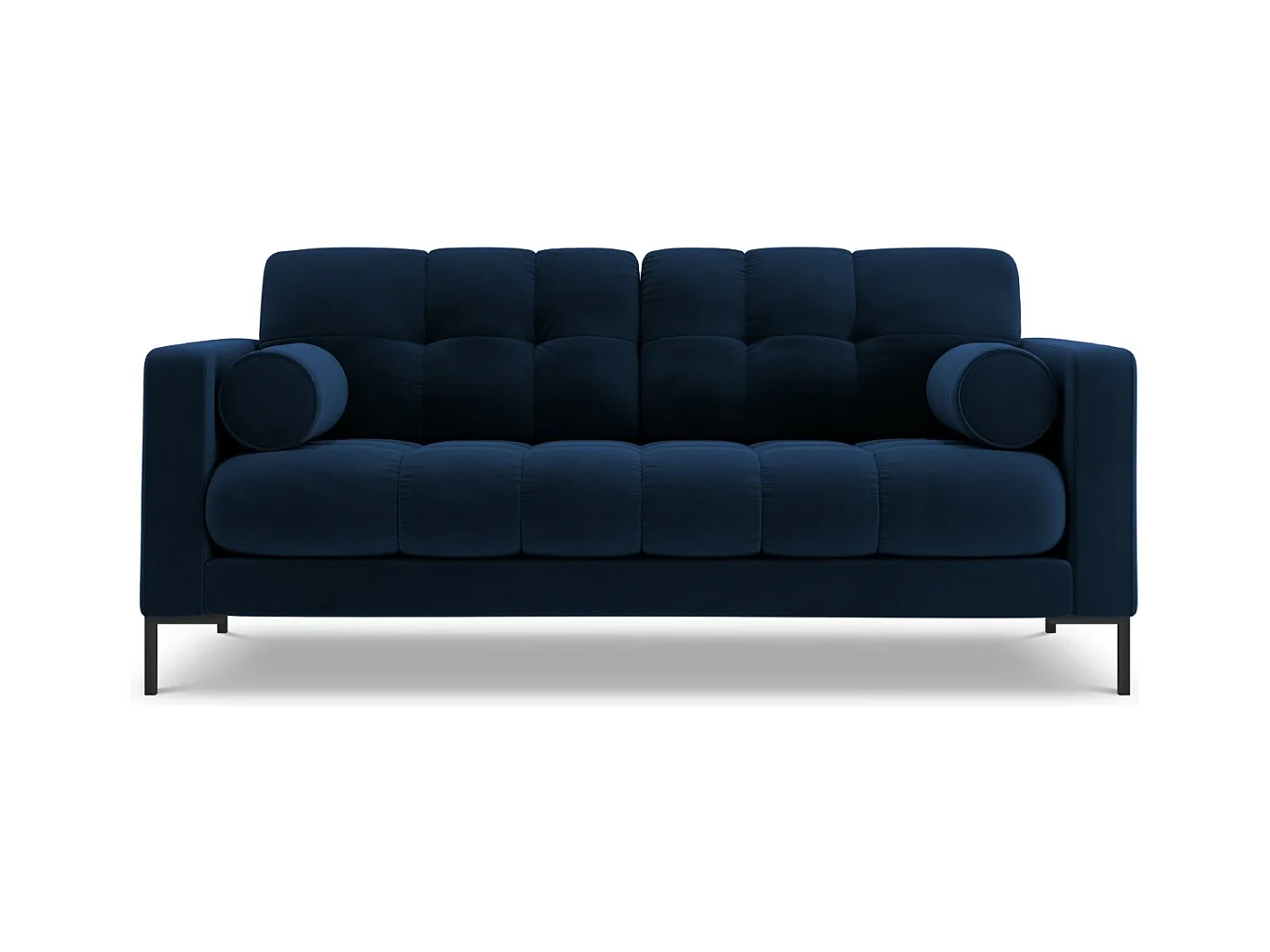 Cosmopolitan Design - Canapé "Bali" 2 places en velours bleu roi - 152x92x75cm