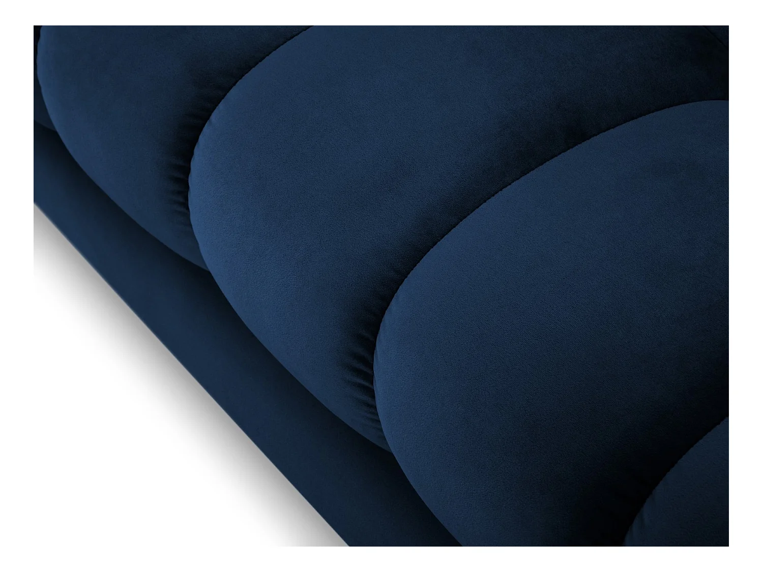 Cosmopolitan Design - Divano "Bali" 2 posti in velluto blu reale - 152x92x75cm