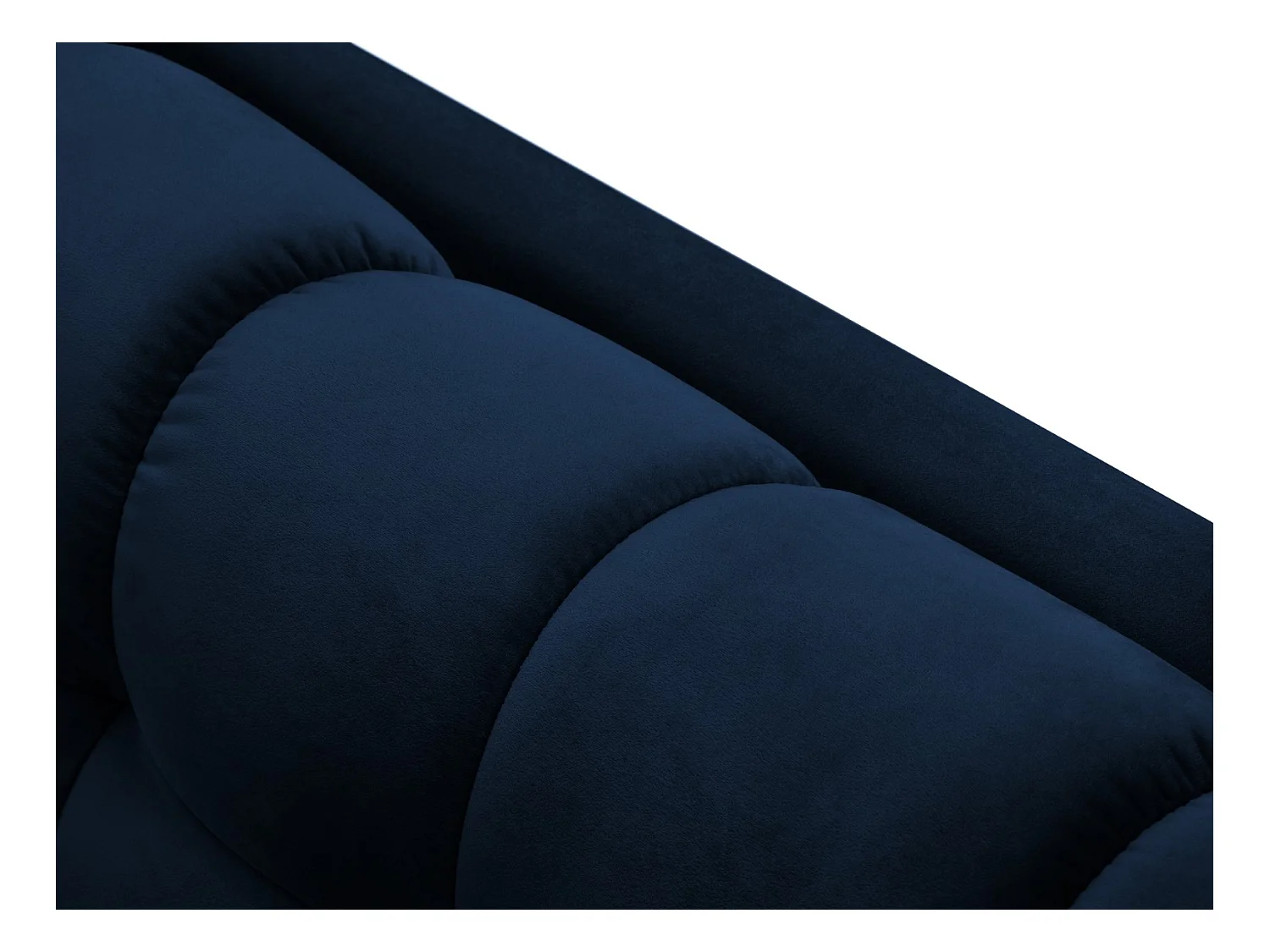 Cosmopolitan Design - Divano "Bali" 2 posti in velluto blu reale - 152x92x75cm