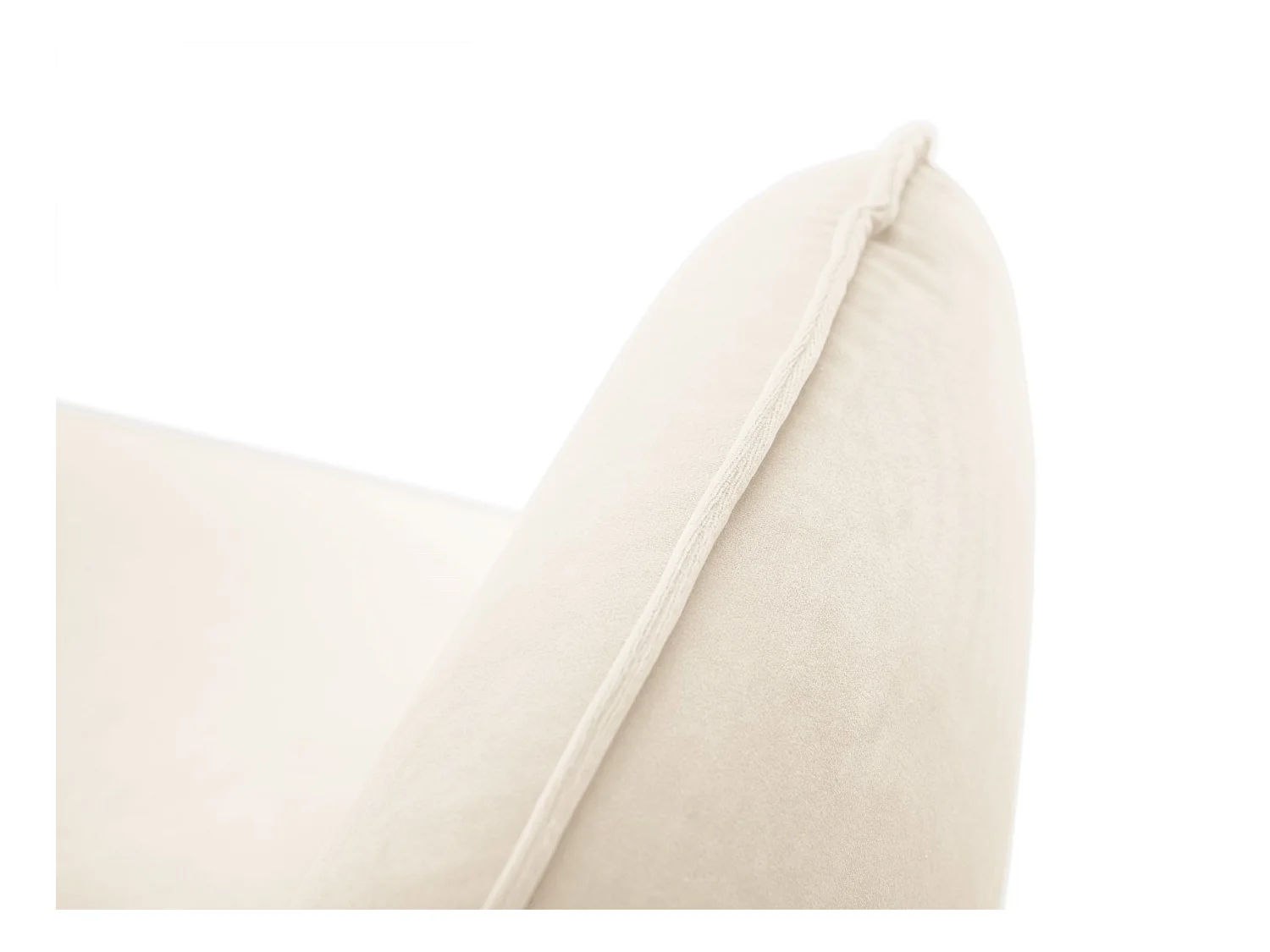 Cosmopolitan Design - Canapé "Vienna" 2 places en velours beige clair - 160x92x95cm