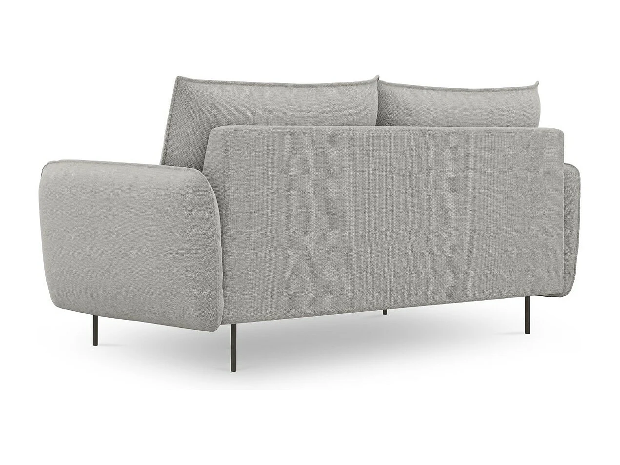 Cosmopolitan Design - Sofa, "Vienna" 2 miejsca tkanina strukturalna, szary jasny - 160x92x95cm