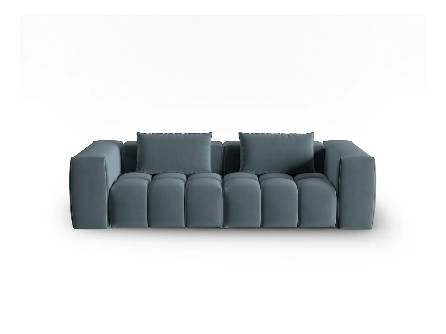 CXL by Christian Lacroix - Modulaire bank "Lorella" 3 zitplaatsen, Flueel, Pastelblauw - 230x85x70cm