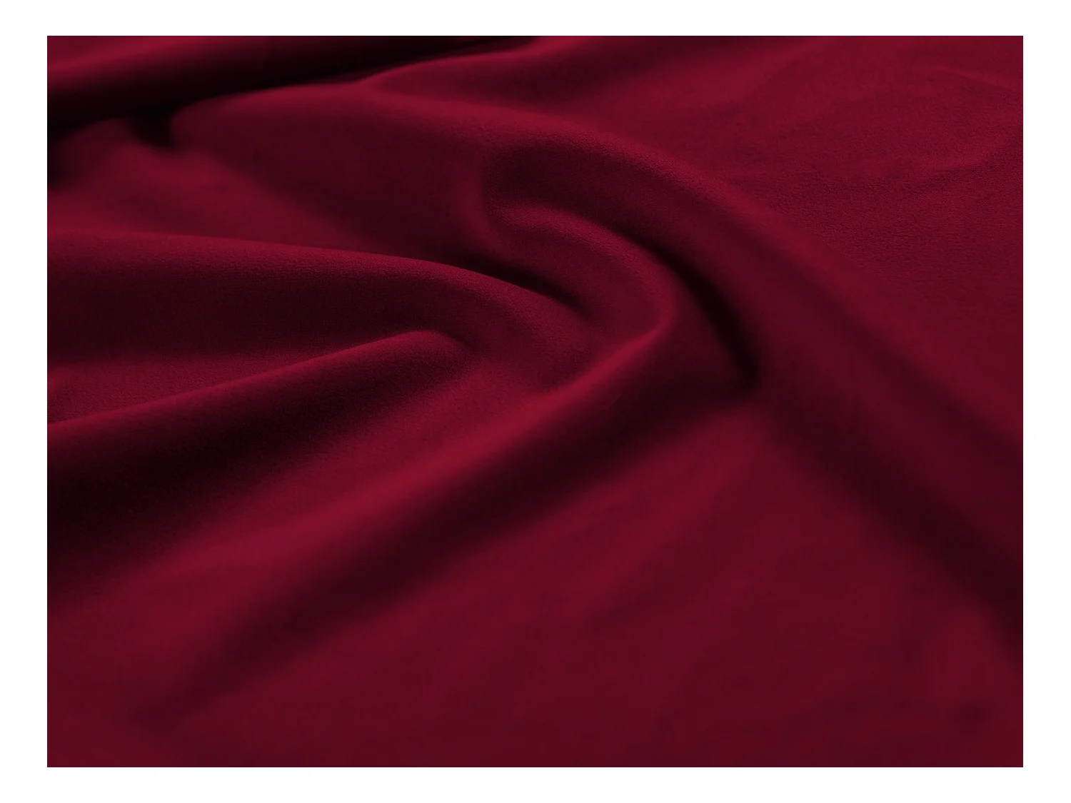 Cosmopolitan Design - Panoramische bank "Bali" 9 zitplaatsen, Flueel, Rood - 327x256x75cm