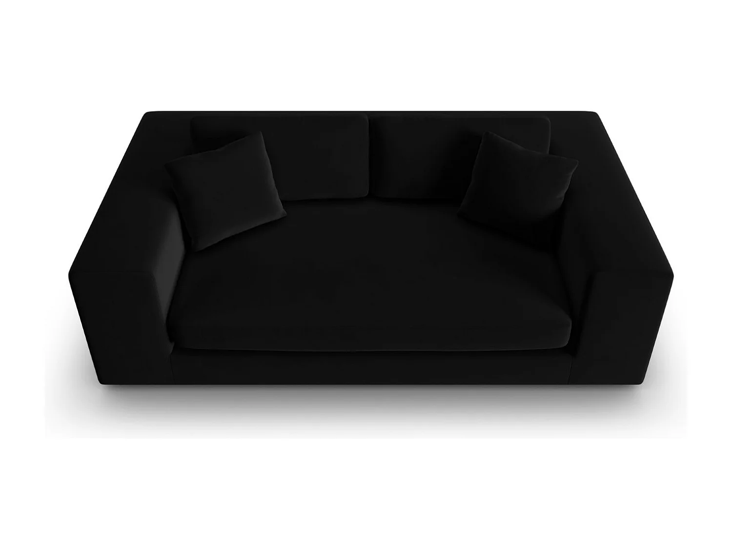 CXL by Christian Lacroix - Canapé "Tendance" 3 places en velours noir - 220x122x72cm