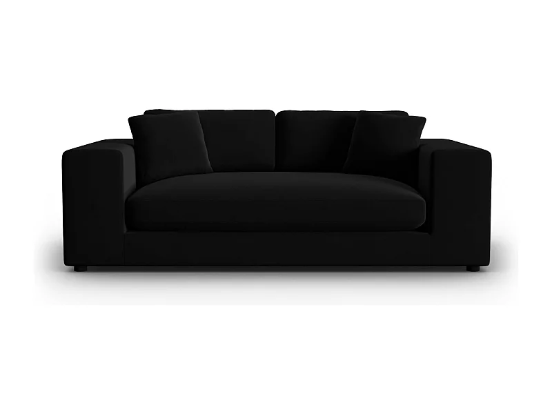 CXL by Christian Lacroix - Sofá "Tendance" 3 lugares em veludo preto - 220x122x72cm