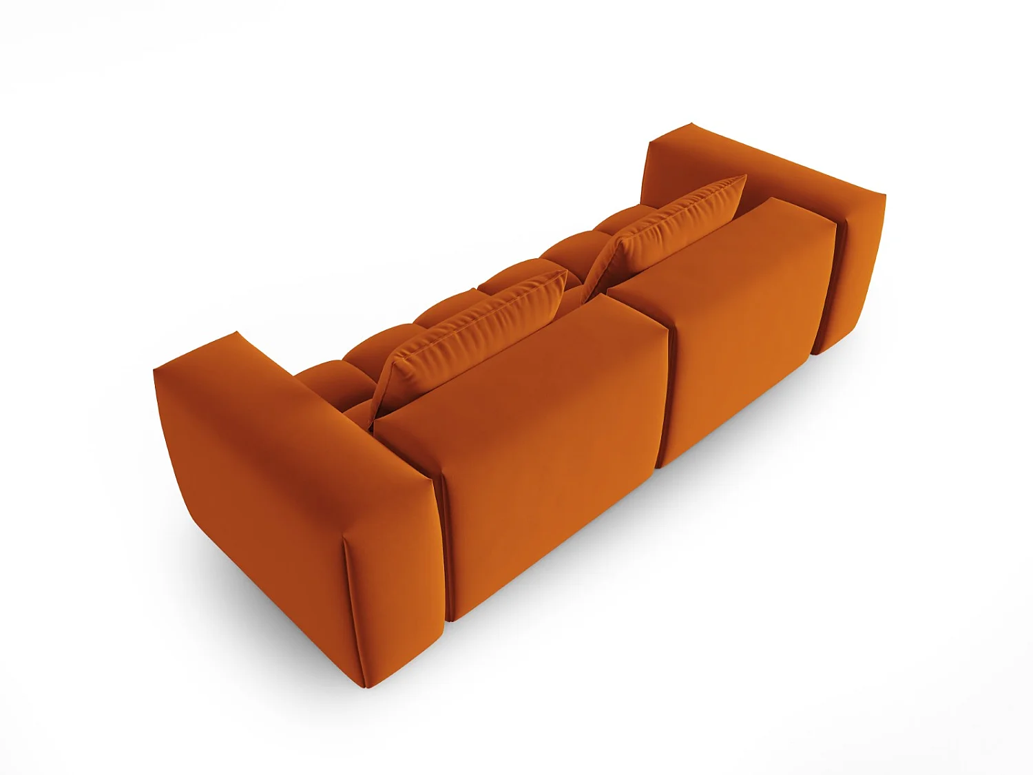 CXL by Christian Lacroix - 3-Sitzer modulares Sofa "Lorella" Sitzer aus Samt terrakotta - 230x85x70cm