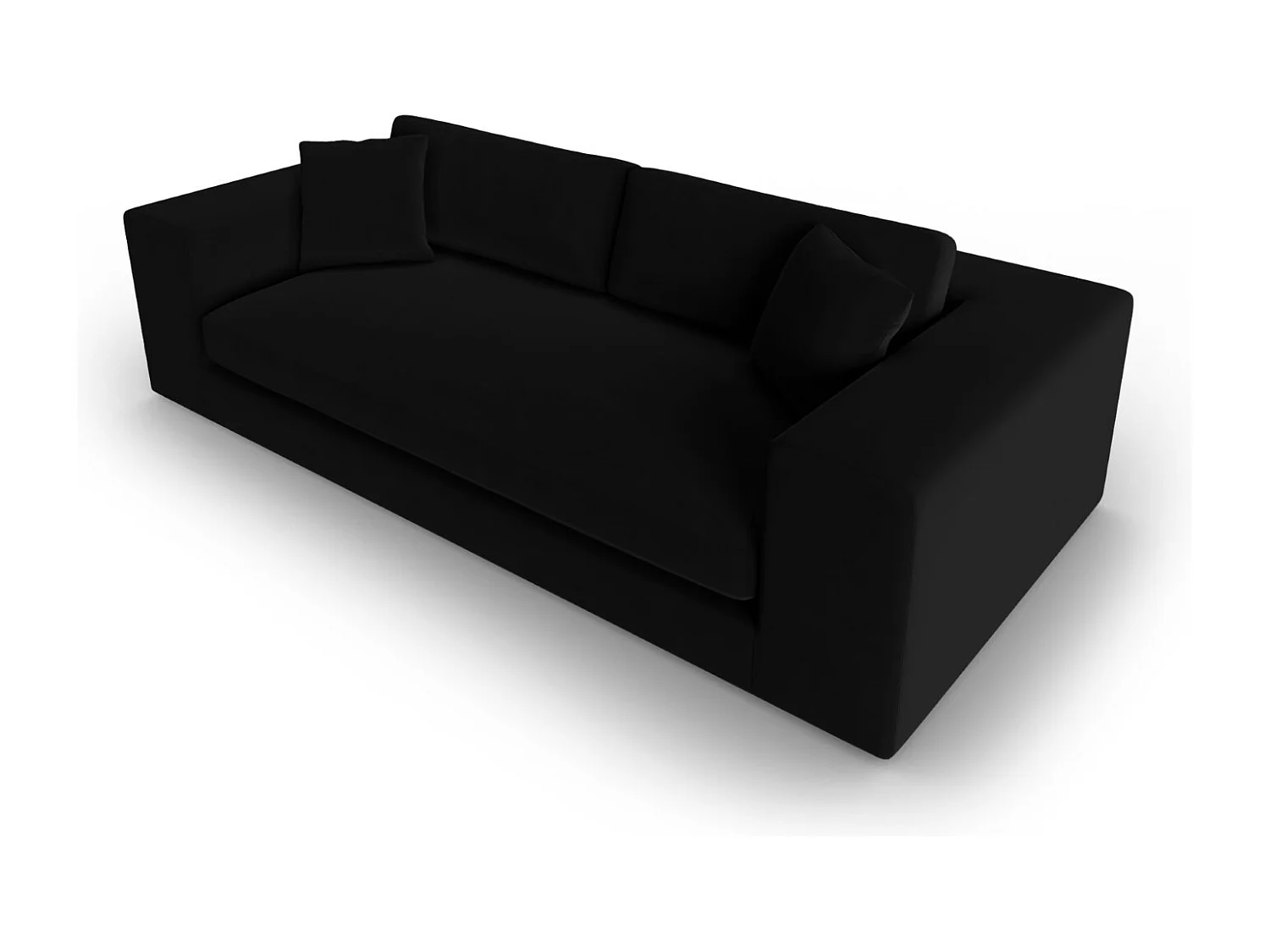 CXL by Christian Lacroix - Sofa, "Tendance" 4 miejsca welur, czarny - 262x122x72cm