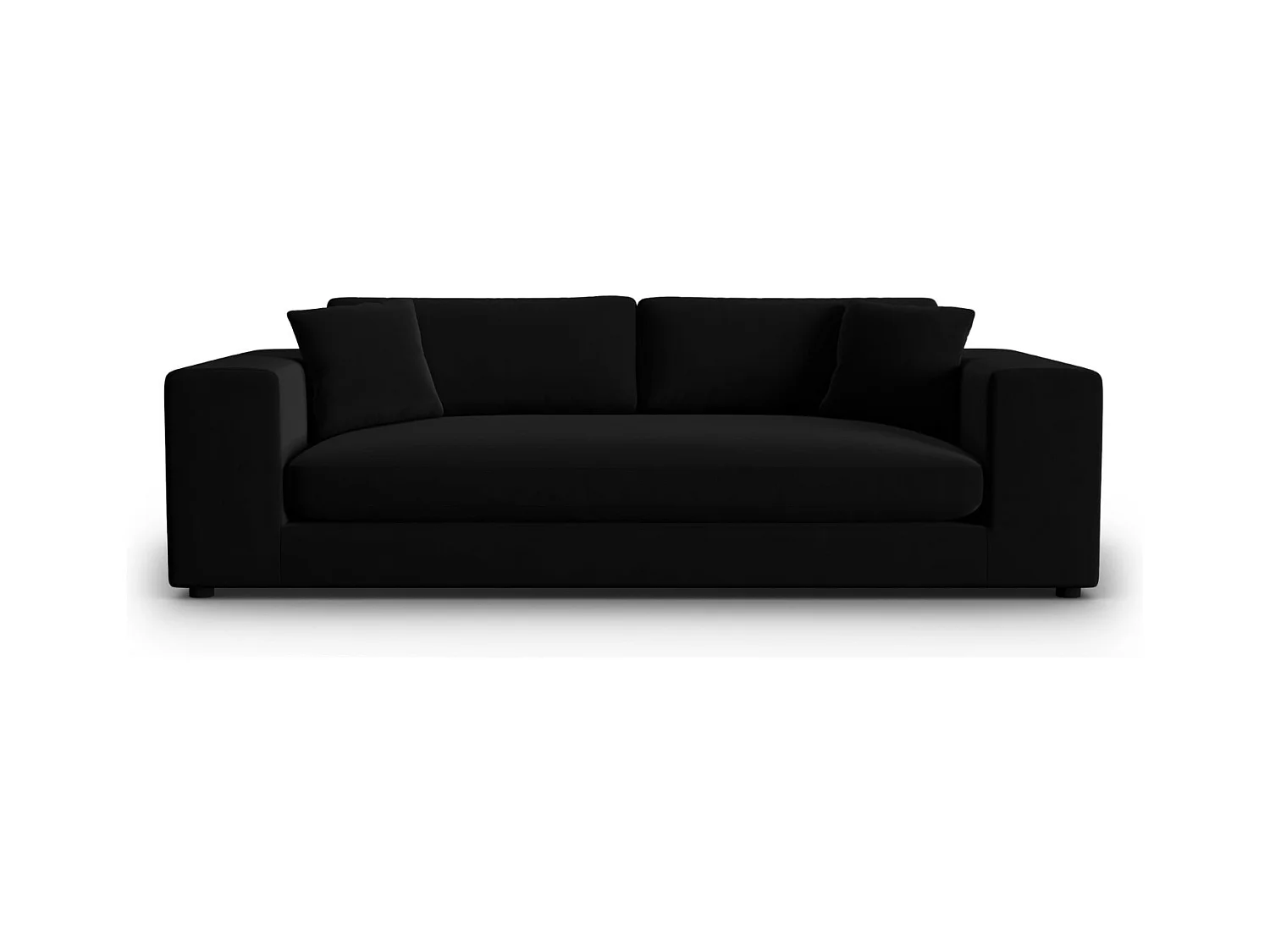 CXL by Christian Lacroix - Bank "Tendance" 4 zitplaatsen, Flueel, Zwart - 262x122x72cm