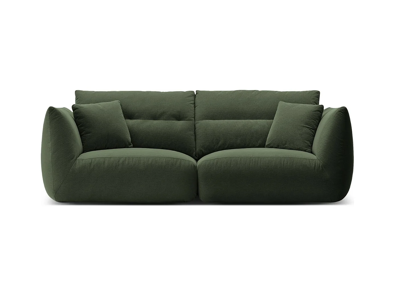 CXL by Christian Lacroix - Modulaire bank "Maurie" 3 zitplaatsen, Chenille, Mosgroen - 224x107x90cm