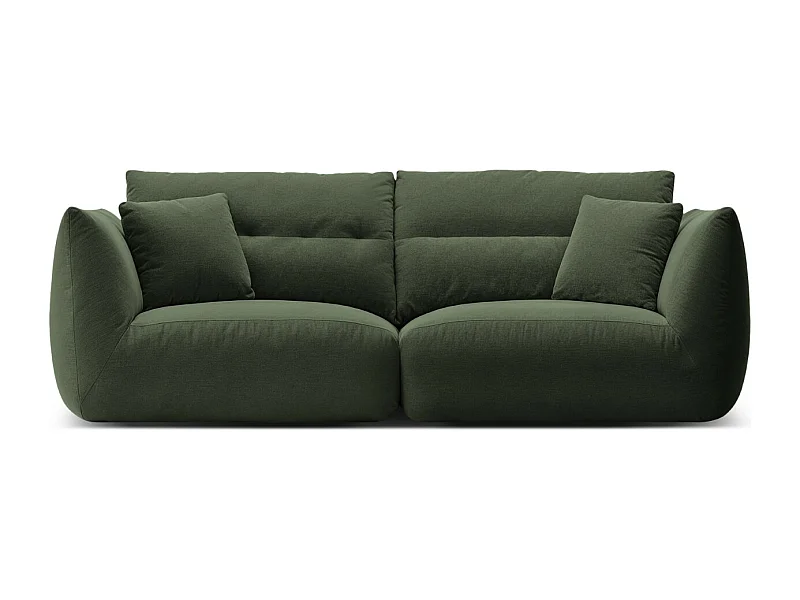 CXL by Christian Lacroix - Canapé modulable "Maurie" 3 places en chenille vert mousse - 224x107x90cm