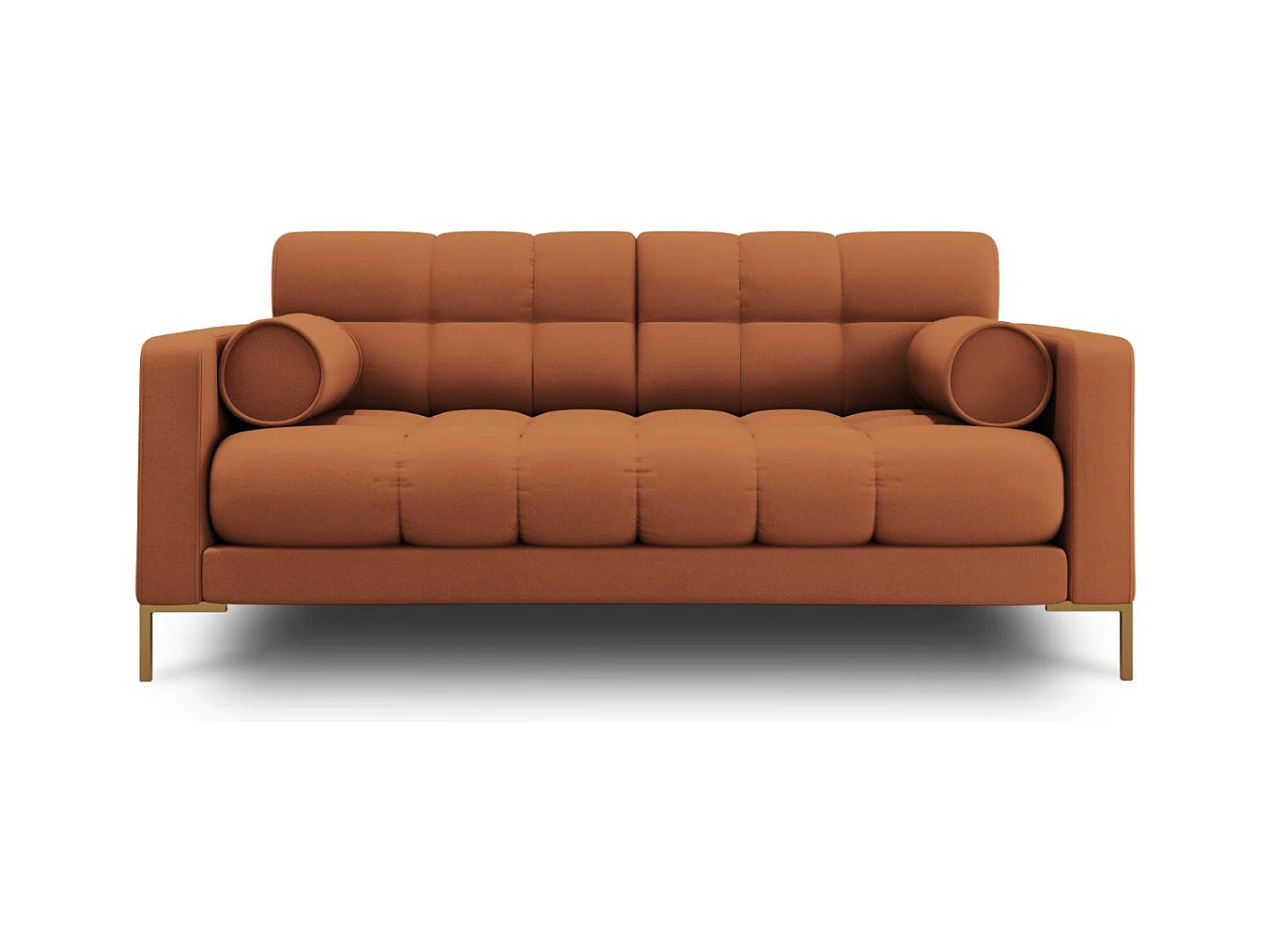 Cosmopolitan Design - Canapé "Bali" 2 places en tissu structurel brique - 152x92x75cm