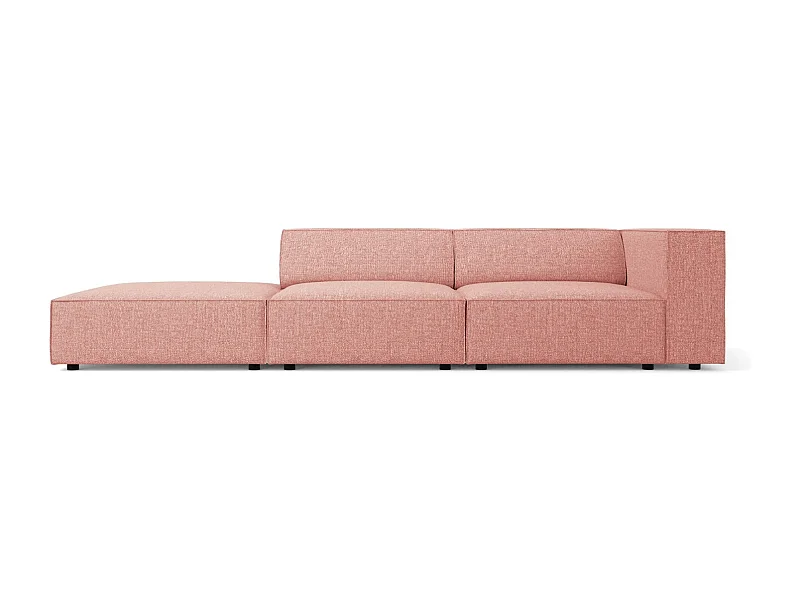 Cosmopolitan Design - Linker bank "Arendal" 4 zitplaatsen, Chenille, Roze - 262x102x70cm
