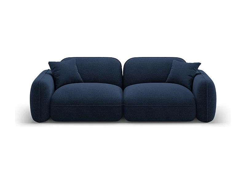 CXL by Christian Lacroix - Canapé modulable "Lucien" 3 places en velours bleu foncé - 230x90x70cm