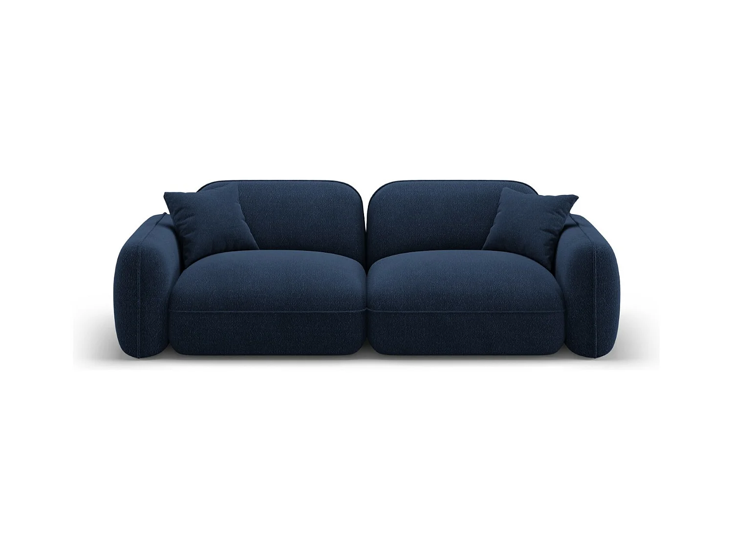 CXL by Christian Lacroix - Modulaire bank "Lucien" 3 zitplaatsen, Flueel, Donkerblauw - 230x90x70cm