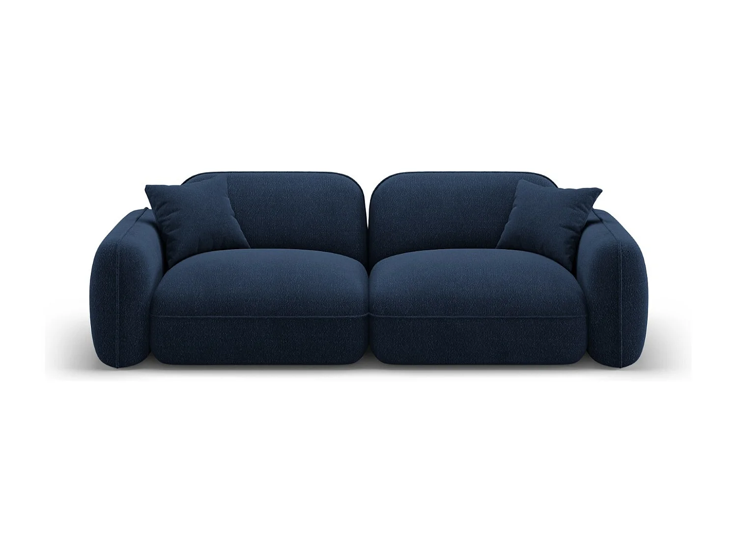 CXL by Christian Lacroix - Sofá modular "Lucien" 3 lugares em veludo azul escuro - 230x90x70cm