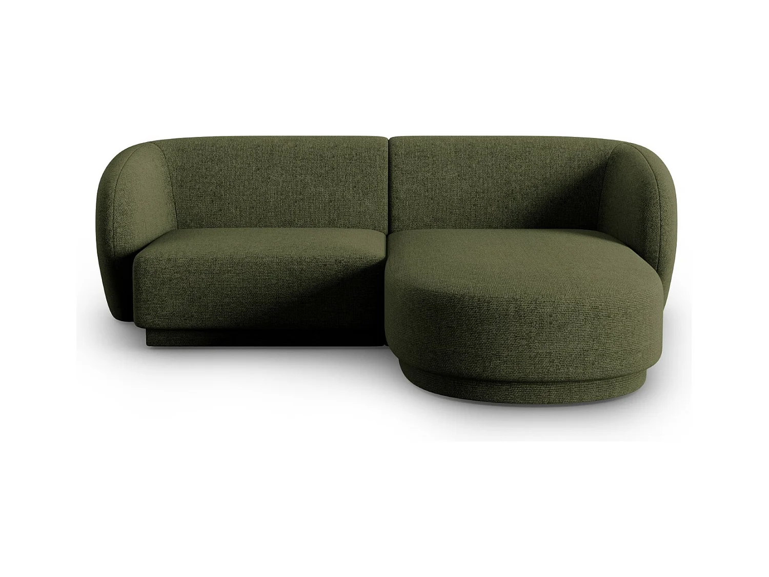 CXL by Christian Lacroix - Modulaire hoekbank rechts "Lionel" 3 zitplaatsen, Chenille, Heide Groen - 188x155x74cm