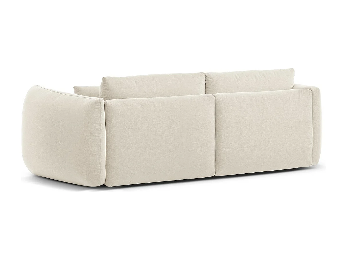 CXL by Christian Lacroix - Sofá modular "Maurie" 3 lugares em tecido chenille marfim - 224x107x90cm