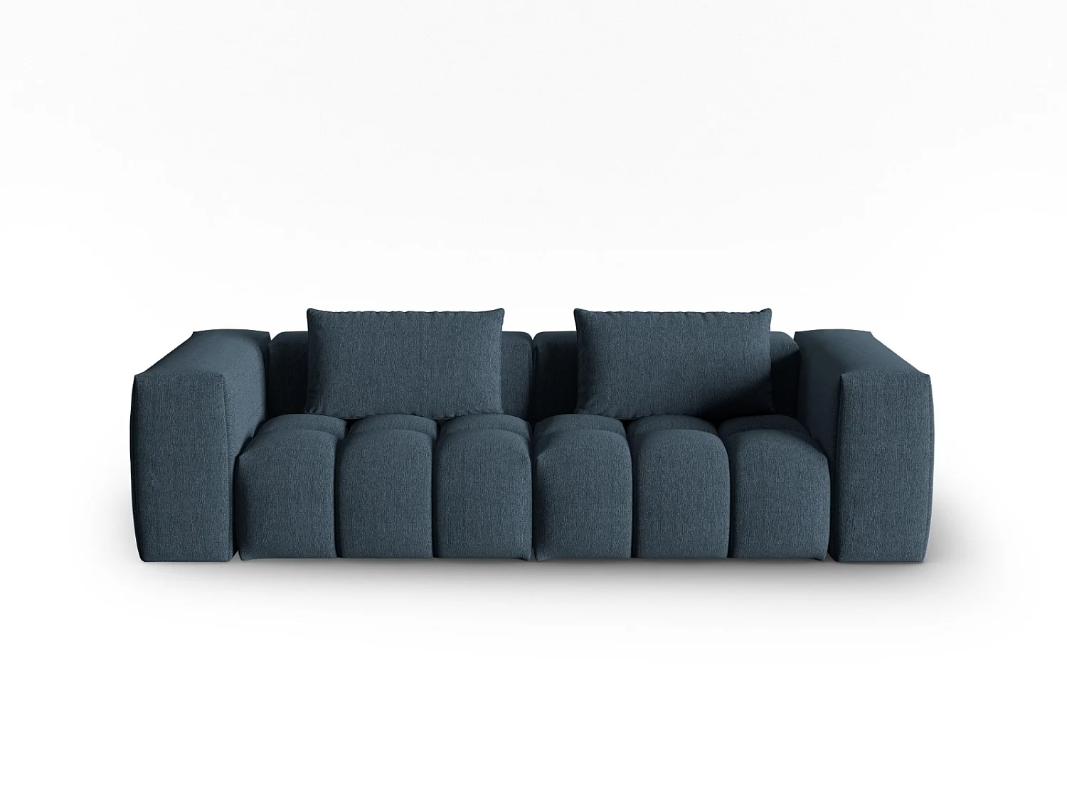 CXL by Christian Lacroix - Modulaire bank "Lorella" 3 zitplaatsen, Structurele stof, Donkerblauw - 230x85x70cm