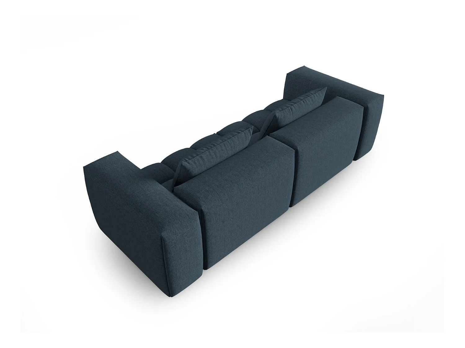 CXL by Christian Lacroix - Canapé modulable "Lorella" 3 places en tissu structurel bleu foncé - 230x85x70cm