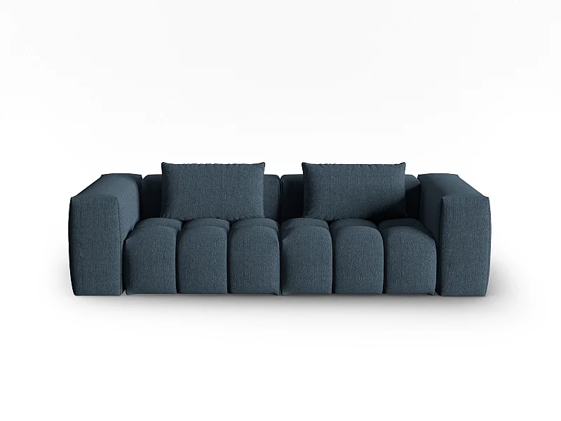 CXL by Christian Lacroix - Divano modulare "Lorella" 3 posti in tessuto strutturato blu scuro - 230x85x70cm